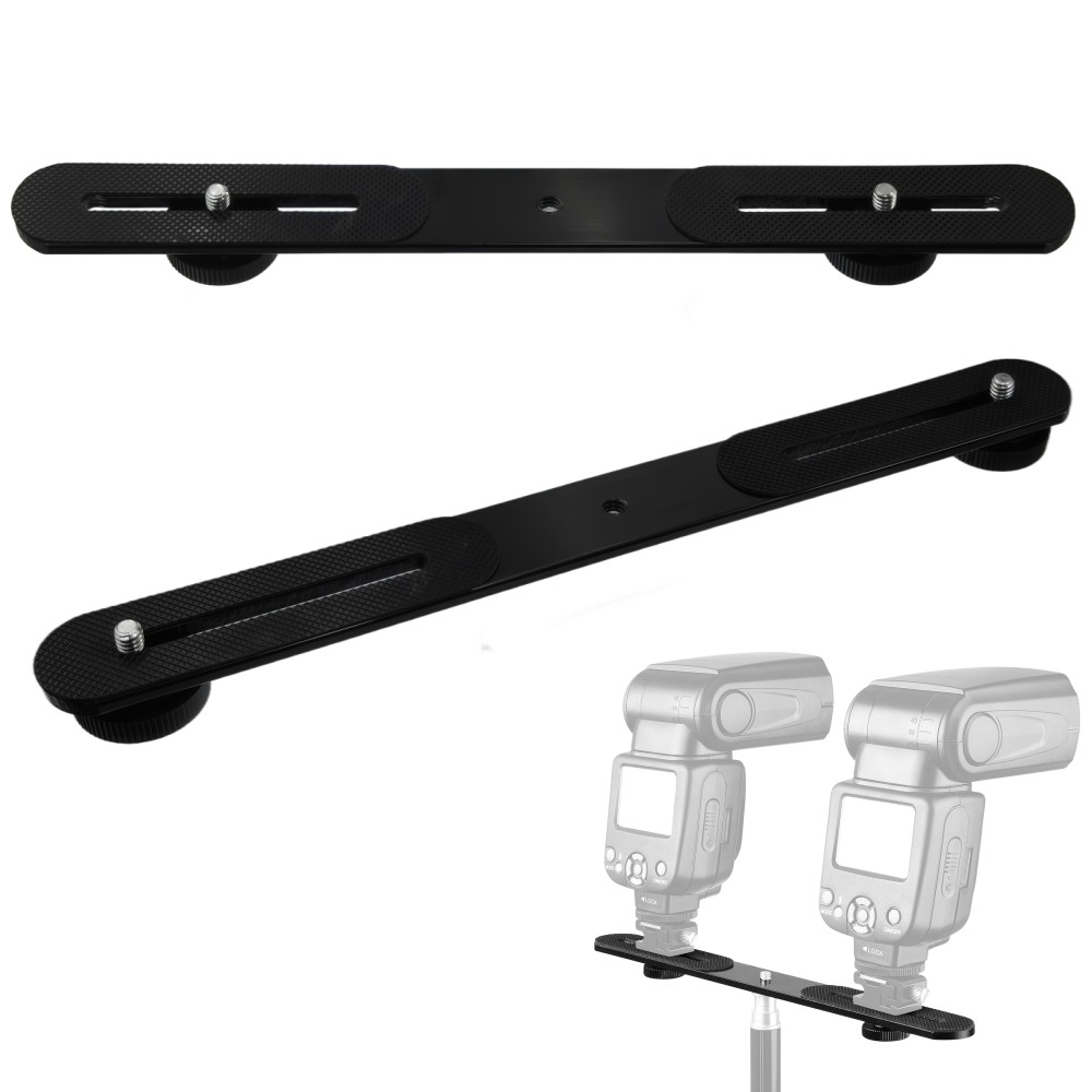 Photography Lighting Continuous - Bracket Flash Ganda dengan Sekrup 1/4''