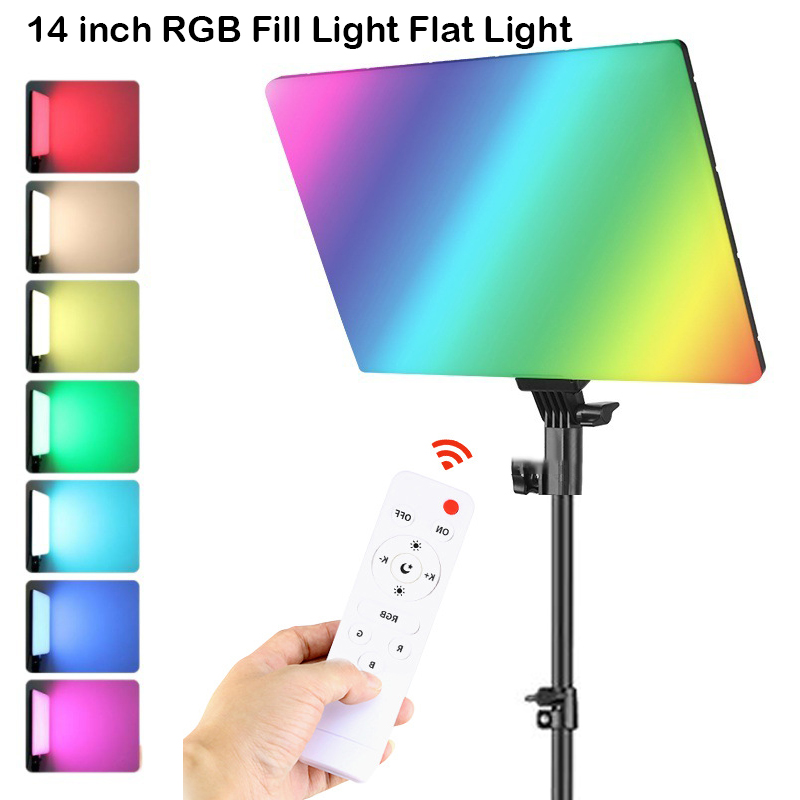 Photography Lighting Board - RGB 14 ''Lampu Video LED Remote