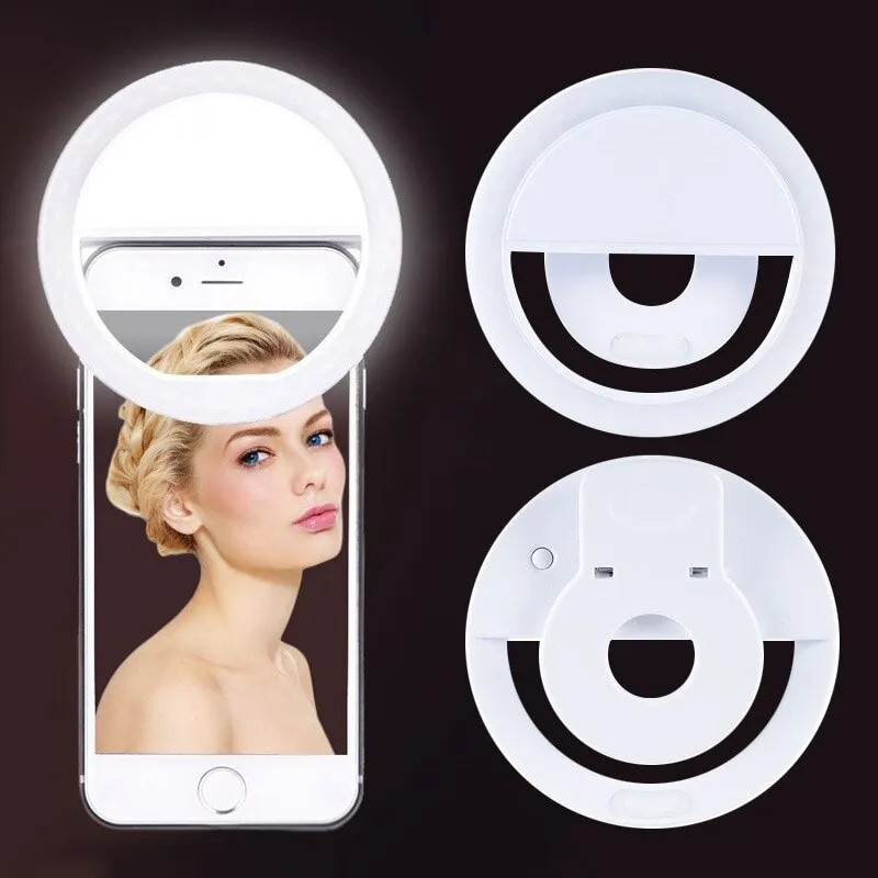 Photography Lighting And Background - Lampu Ring LED swafoto isi ulang