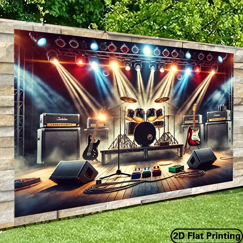 Photography Lighting And Background - Lampu Tali Alfabet Datar 2D, Latar