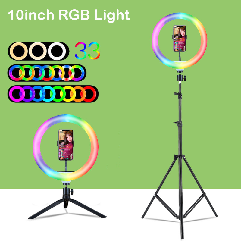 Photography Lighting Rgb - Ring Light LED RGB 10 inci