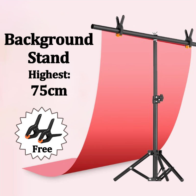 Photography Lighting Setup - Latar Belakang Fotografi Berbentuk T Berdiri