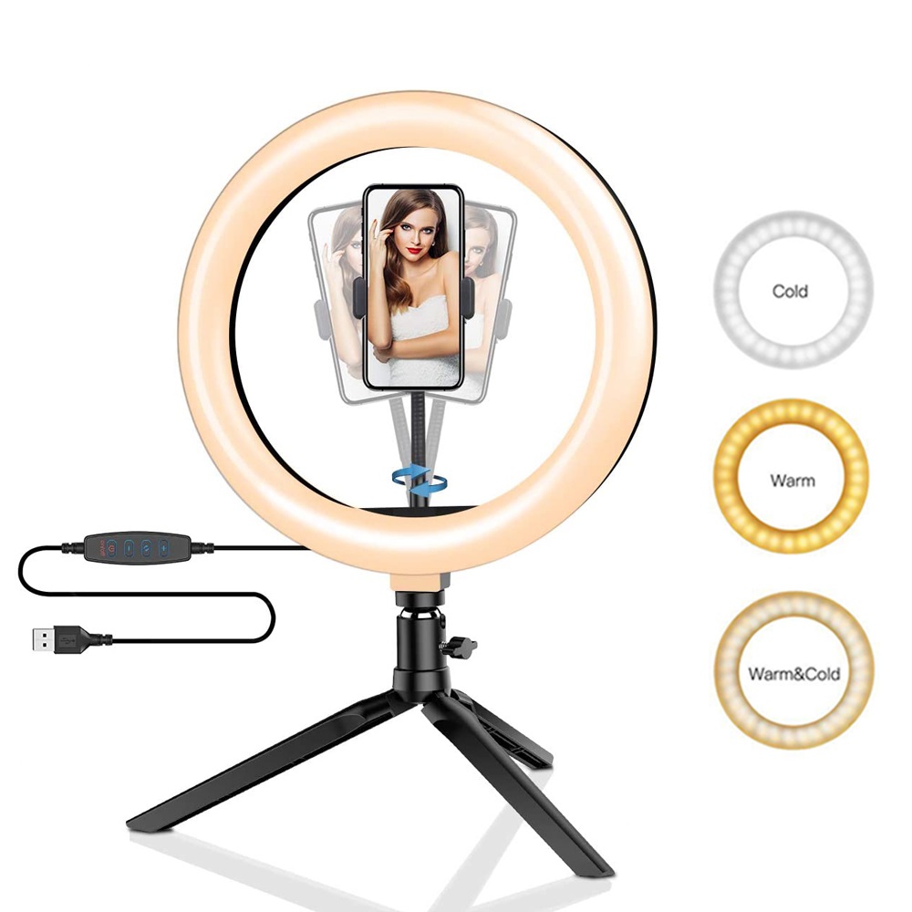 Photography Lighting Continuous - Lampu Ring Led 26cm untuk Tripod,