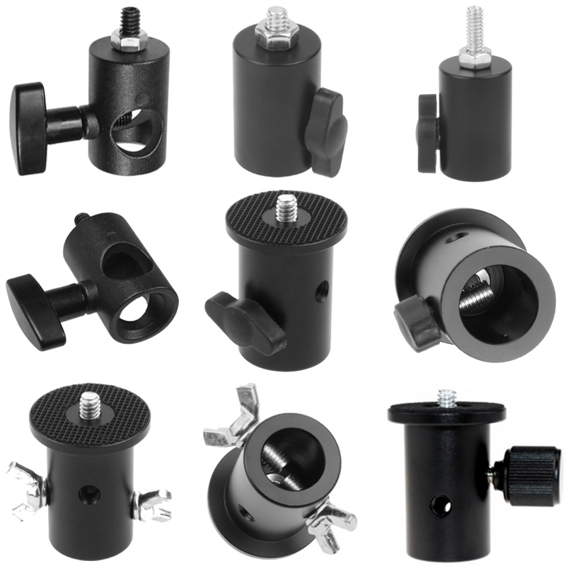 Photography Lighting Mount - Adaptor dudukan lampu Tripod 1/4 