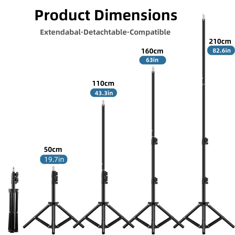 Photography Lighting Setup - Statif Lampu Logam Paduan Berat RP01-B