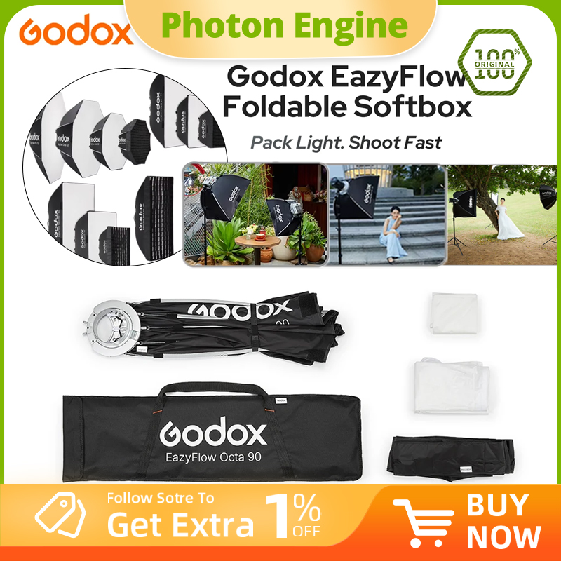 Photography Lighting Mount - Godox EazyFlow seri Softbox Lipat dengan