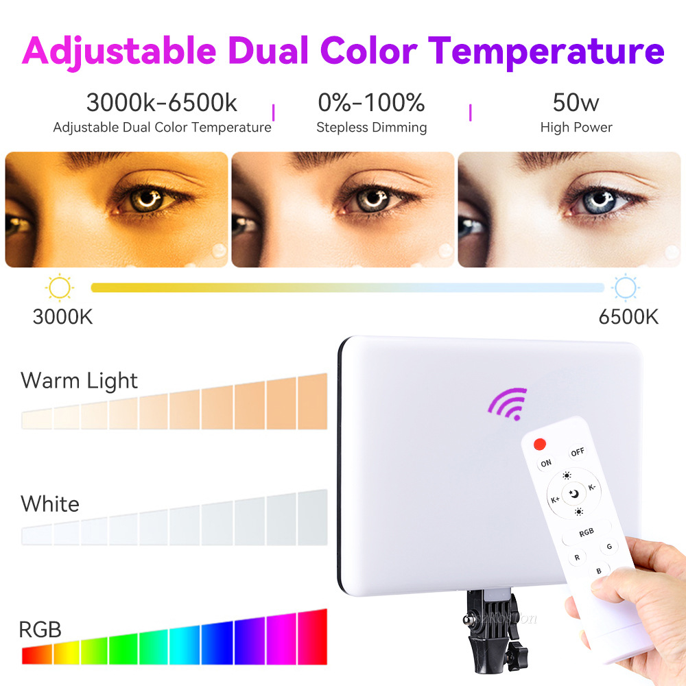 RGB 14 ''Lampu Video LED Remot - Photography Lighting Board ulasan dan harga