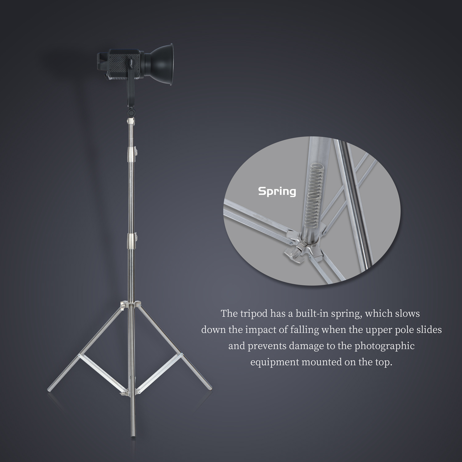 SH 2.8M dudukan lampu baja tah - Photography Lighting And Background ulasan dan harga