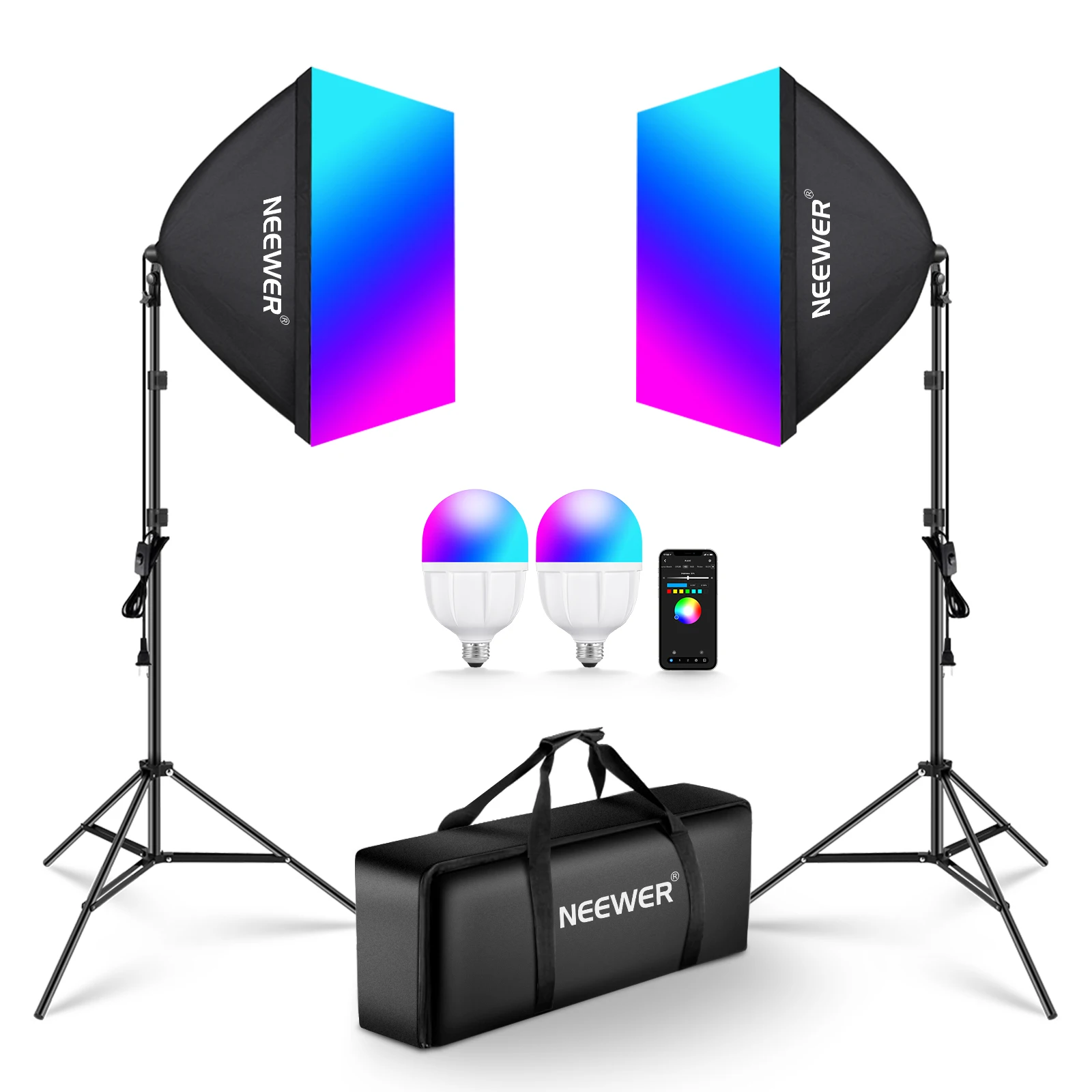Kit Pencahayaan Softbox RGB NE - Lighting Effect In Photography ulasan dan harga