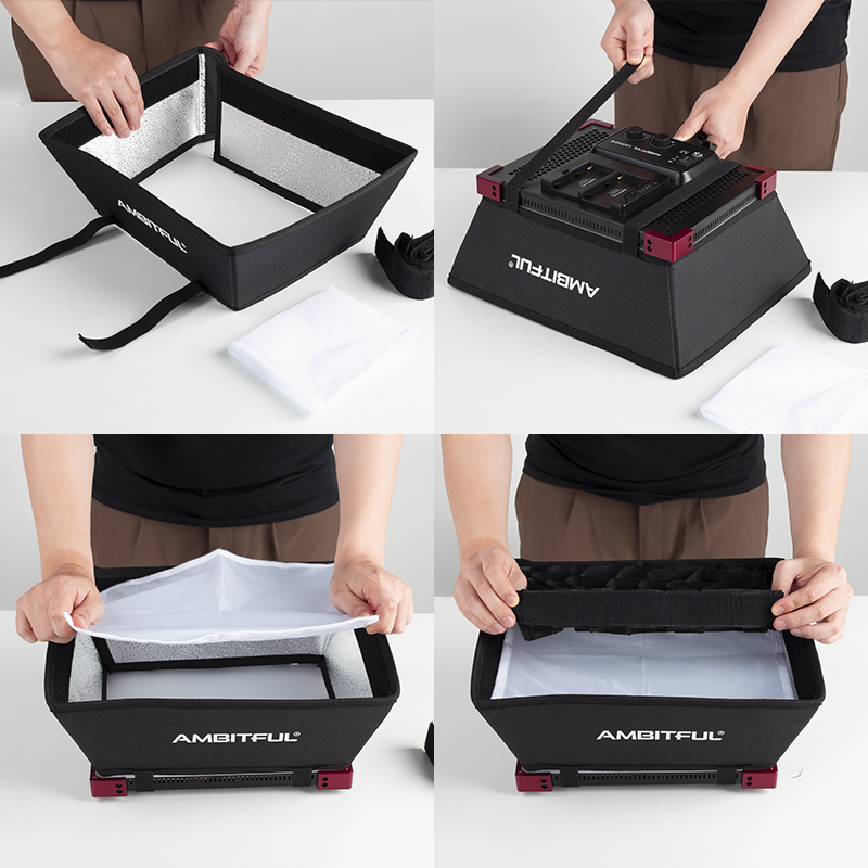 AMBITFUL LEDP60C Softbox Khusu - Photography Lighting Brands ulasan dan harga
