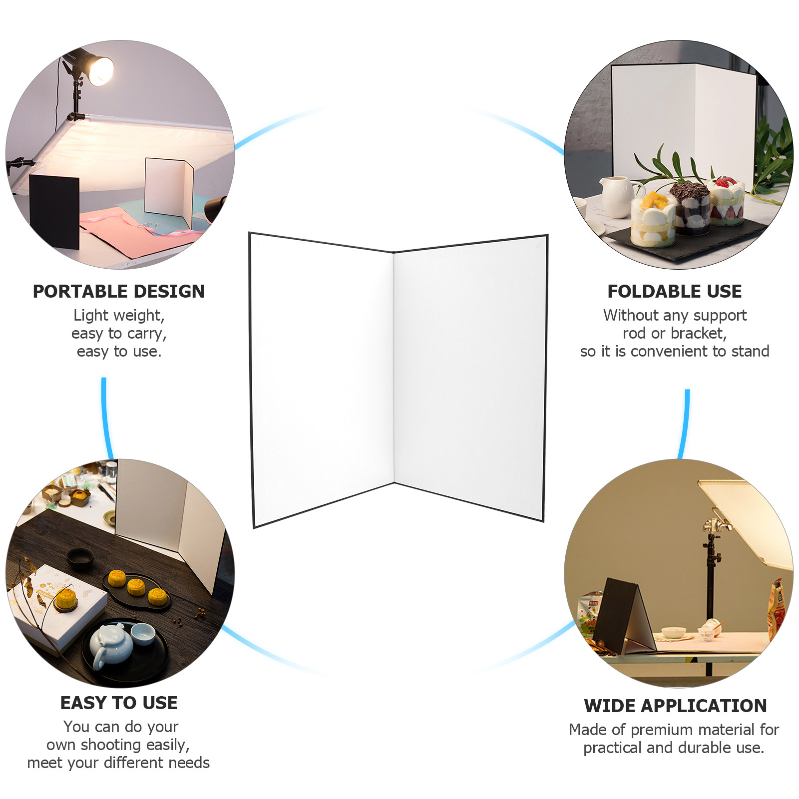 Reflektor Cahaya Karton Lipat  - Photography Lighting For Food ulasan dan harga