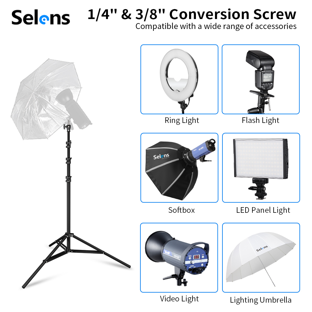 Statif Lampu Selens 2.2~3.95m  - Photography Lighting Mount ulasan dan harga