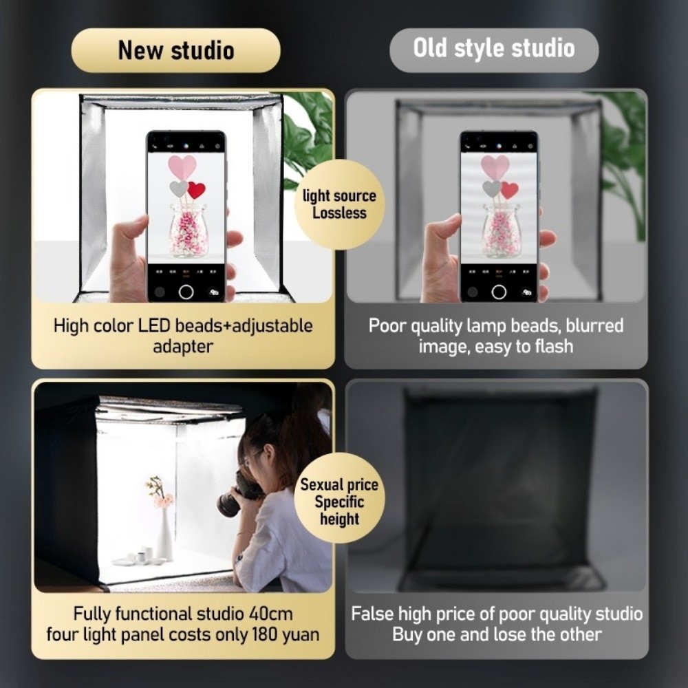 Kotak Lampu LED Mini 45/65cm d - Photography Lighting Board ulasan dan harga
