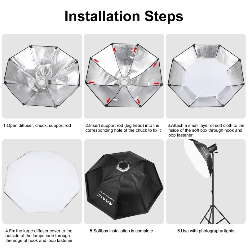 PULUZ Diffuser Fotografi, kota - Photography Lighting Mount ulasan dan harga
