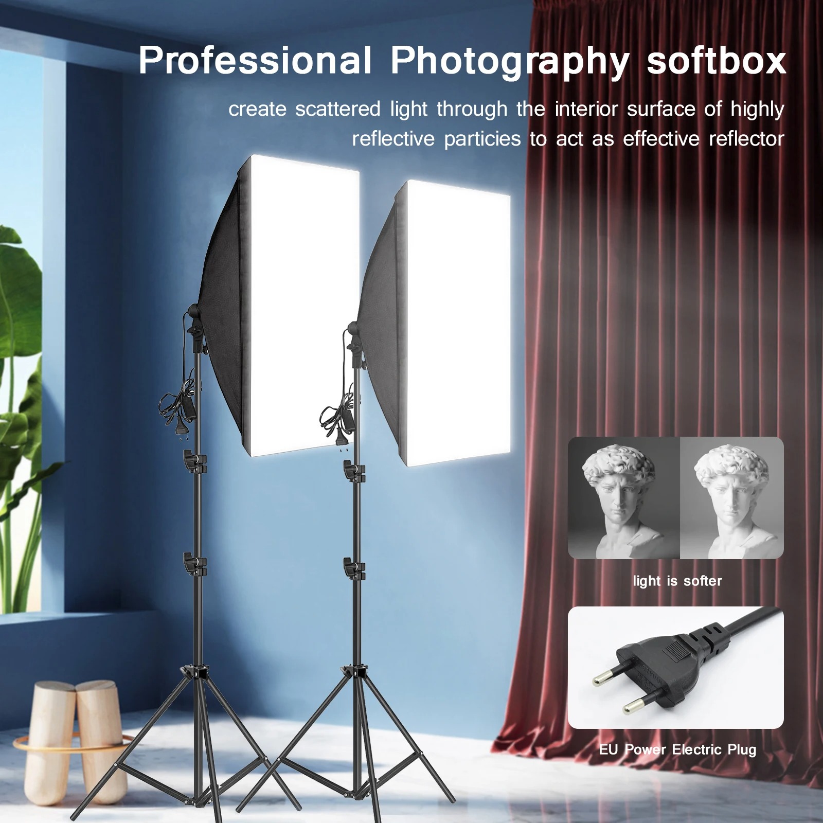 Softbox Pencahayaan Fotografi  - Photography Lighting Continuous ulasan dan harga