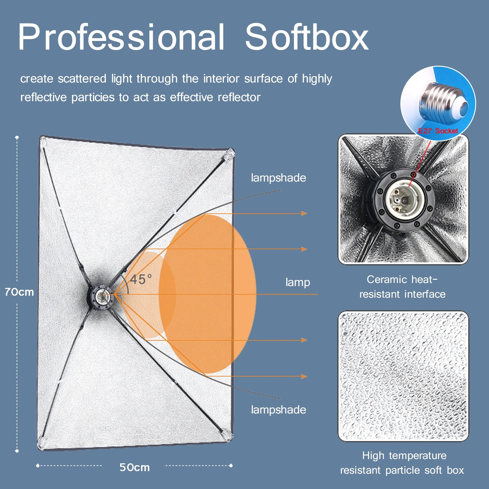 Softbox Pencahayaan Fotografi  - Photography Lighting Continuous ulasan dan harga