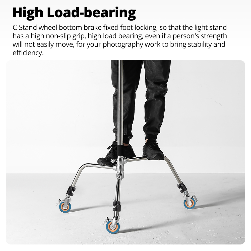 Set Roda Putar C-Stand AMBITFU - Photography Lighting Setup ulasan dan harga