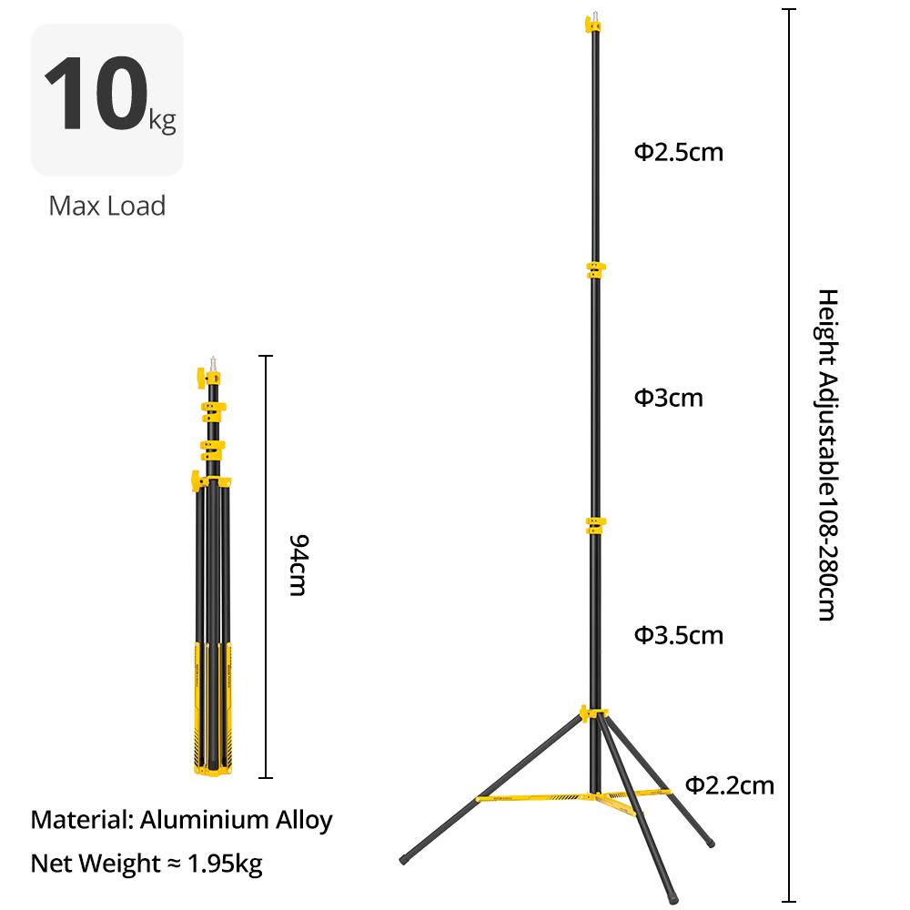 AMBITFUL GM280Y 280cm Penyangg - Photography Lighting Mount ulasan dan harga