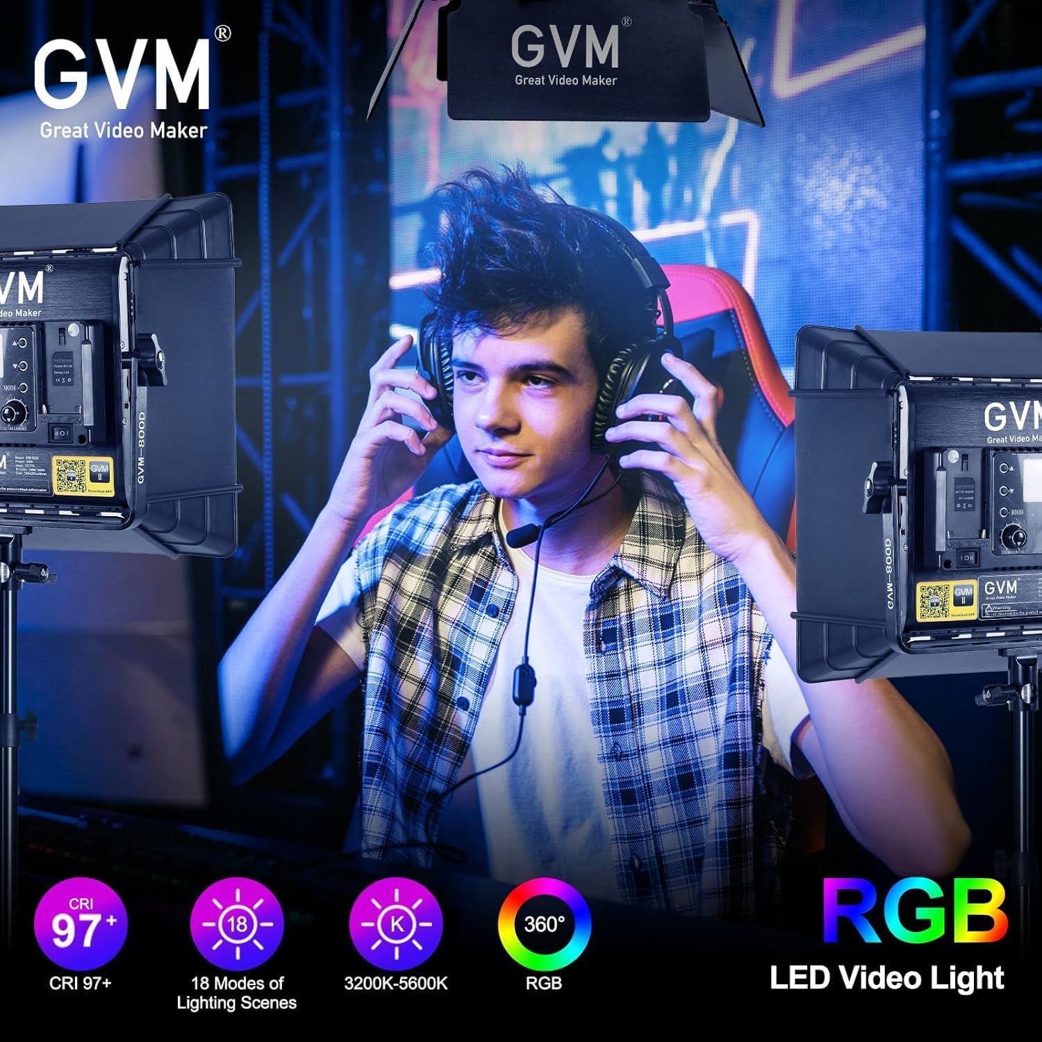 Kit Pencahayaan Video LED RGB, - Photography Lighting Rgb ulasan dan harga