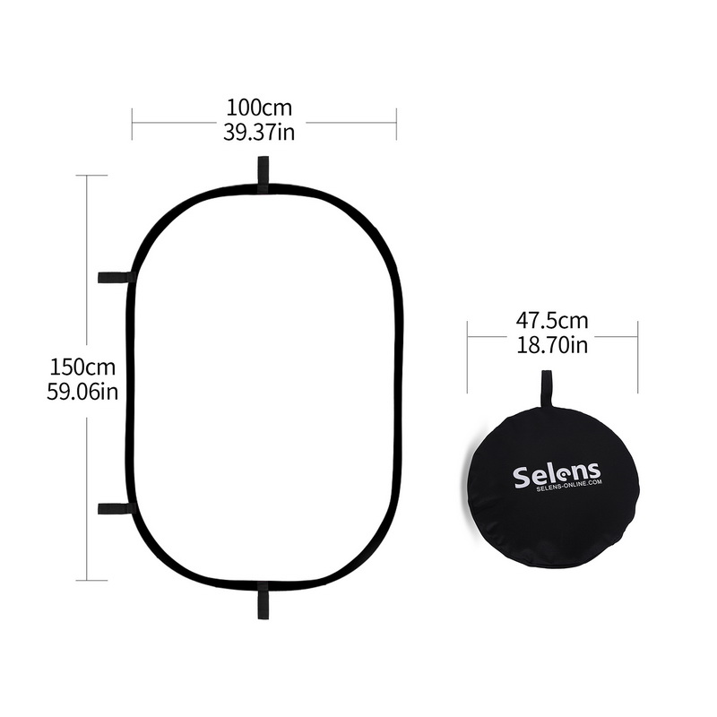 100X150CM Reflektor Oval Lipat - Photography Lighting Board ulasan dan harga