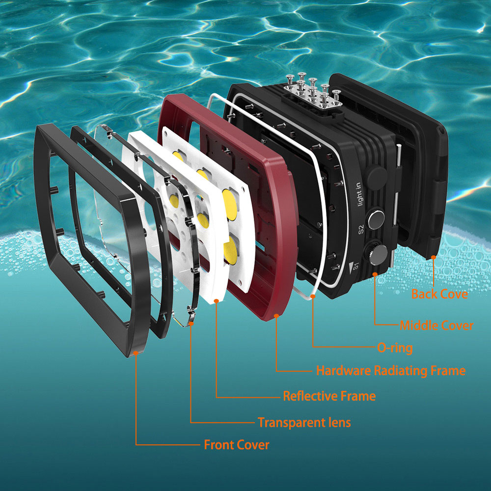 Seachogs Aluminium LED Lampu S - Photography Lighting Brands ulasan dan harga