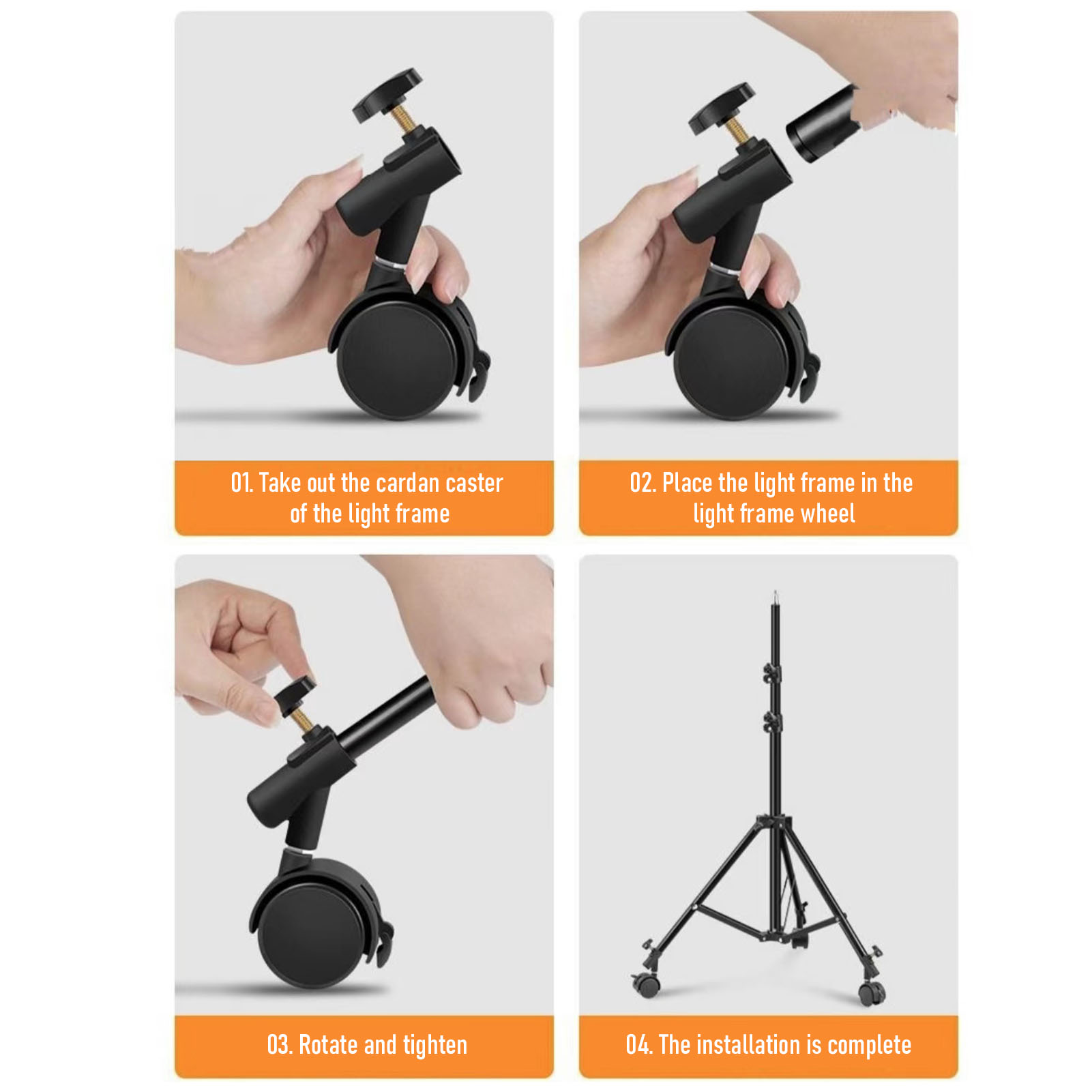 3 buah/set Roda Kastor Fleksib - Photography Lighting Setup ulasan dan harga